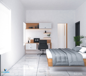 VC Interiors |  simple bedroom designers in trivandrumdressing-unit