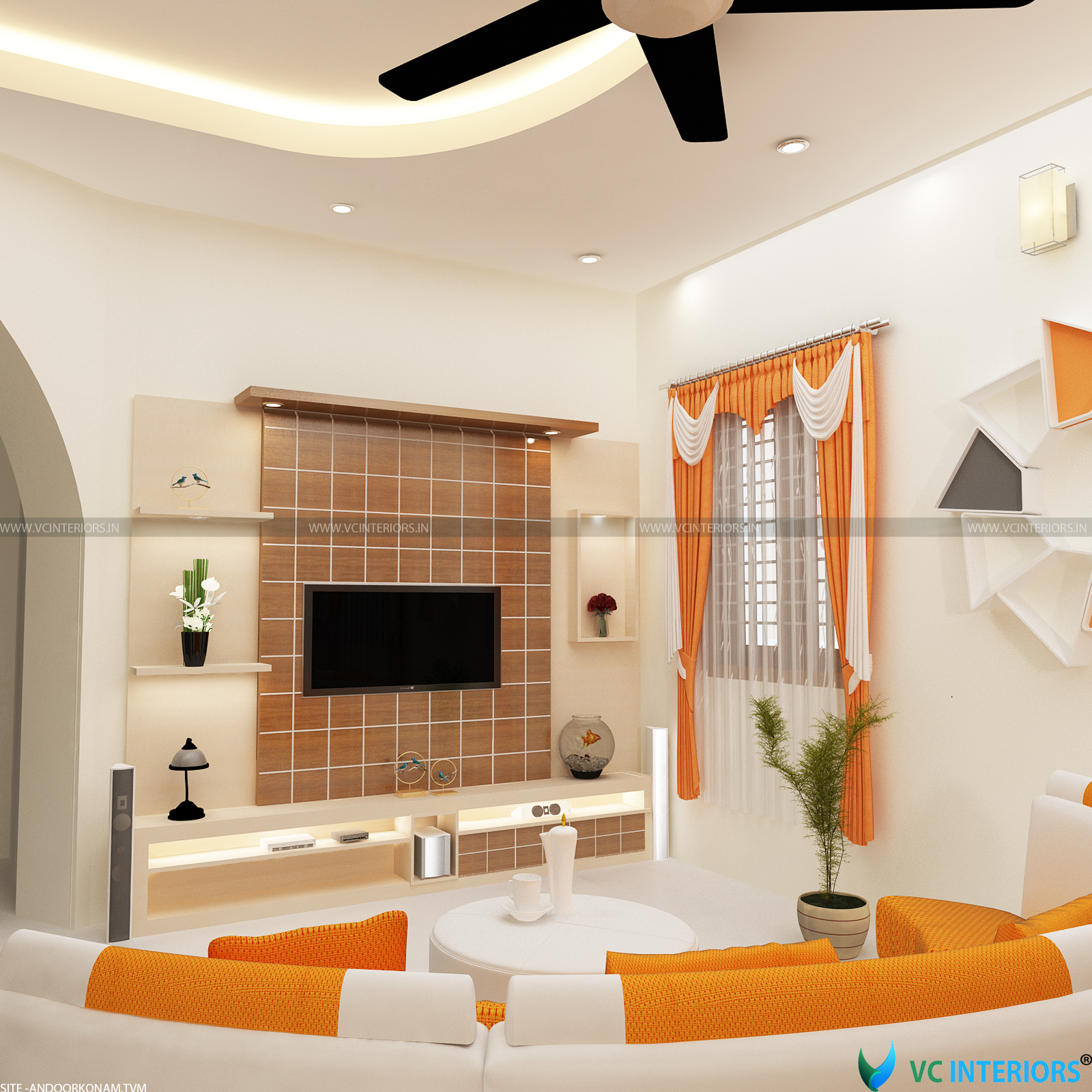 Living room interior designer trivandrum