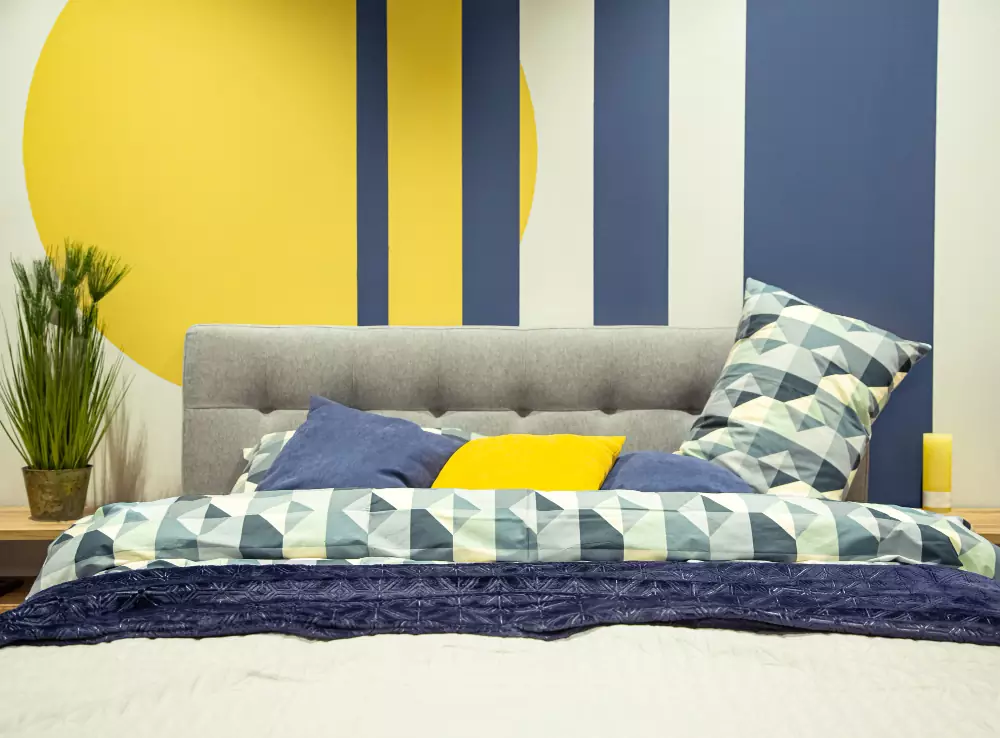 modern-bedroom-interior-blue-yellow-tones